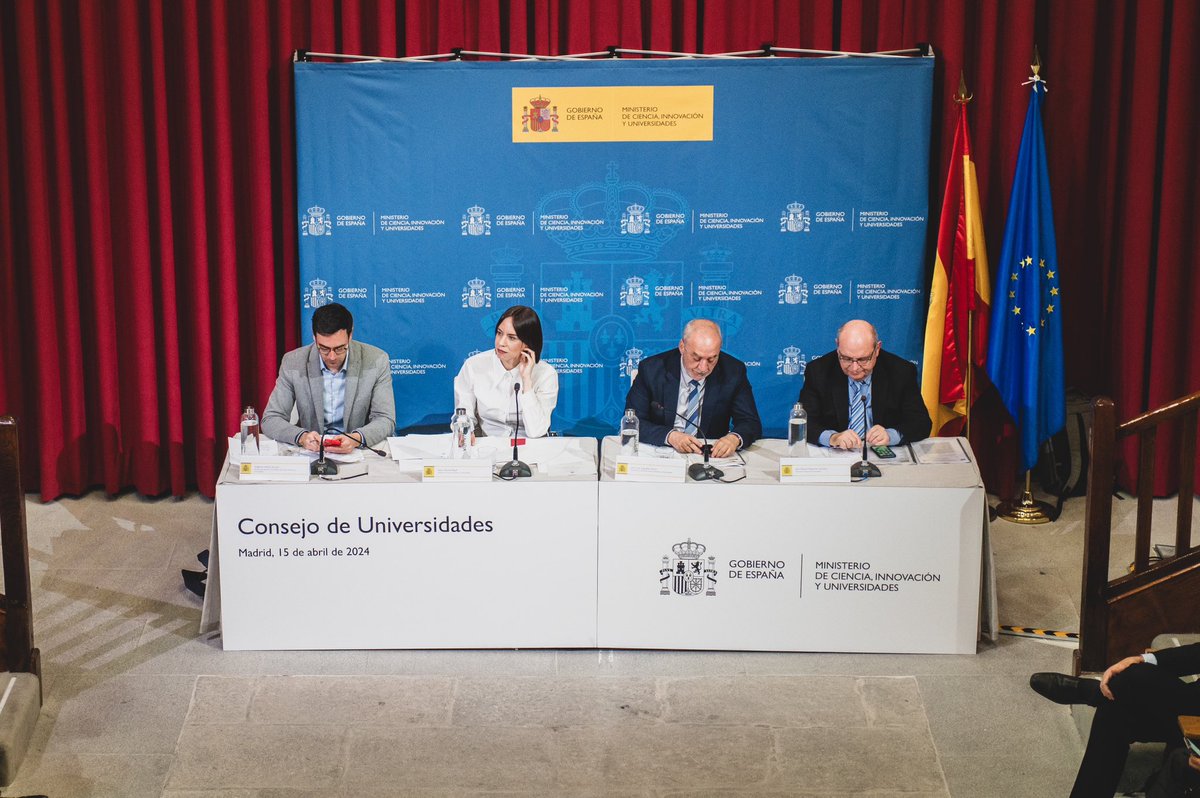 CienciaGob's tweet photo. La ministra @DianaMorantR ha anunciado hoy, durante el Pleno del Consejo de Universidades, la creación de 2 grupos de trabajo para:
✅Reforzar los requisitos de creación de nuevas universidades.
✅Simplificar y agilizar la gestión administrativa.
🔗https://t.co/vMXKZZXzzn https://t.co/ELu5LL7YdC