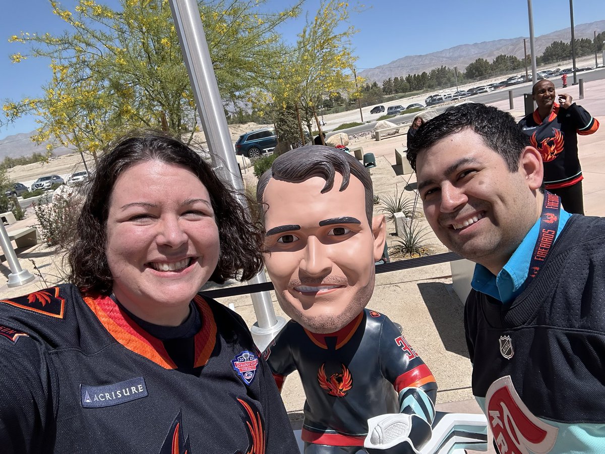 We planned this since the schedule came out for the season! It has been so fun! Yesterday was all the Firebirds hockey on Kraken affiliate and Joey Daccord bobblehead night! #CVFirebirds #SeaKraken
