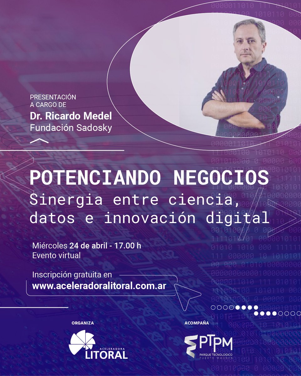 Junto a <a href="/aceleralitoral/">aceleradoralitoral</a> <a href="/VinculacionUNL/">VinculacionUNL</a>, <a href="/BCSFOficial/">Bolsa de Comercio de Santa Fe</a> y <a href="/PTLCSAPEM/">PTLC</a>, desde PTPM invitamos a un espacio único para todo el ecosistema emprendedor.
El evento contará con la participación destacada de Ricardo Medel, un experto de renombre +info👉aceleradoralitoral.com.ar/potenciando-ne…