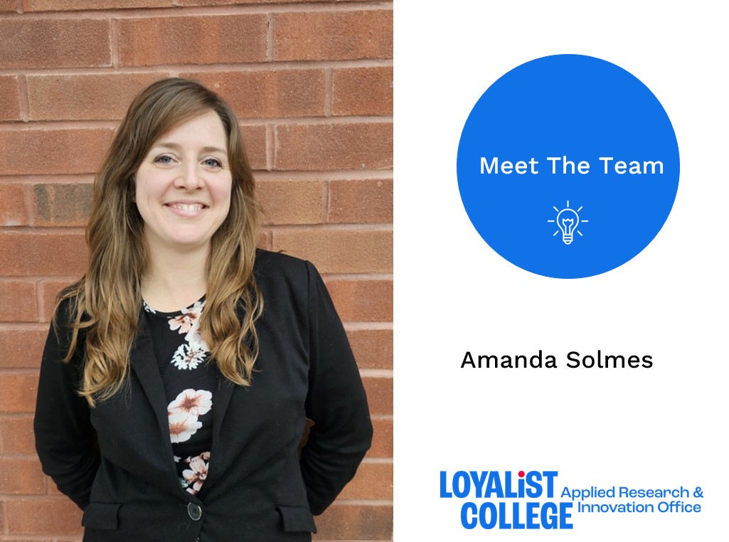 Meet Amanda Solmes, Research Associate for the Centre for Healthy Communities (CFHC). Amanda joined the Applied Research and Innovation Office (ARIO) at @LoyalistCollege  this month, and we are excited to welcome her to this new role.