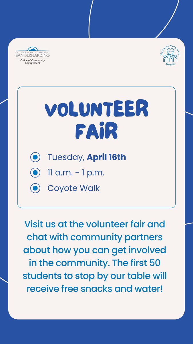 EngageCSUSB's tweet photo. Happening tomorrow! https://t.co/8JGGovXNe0
