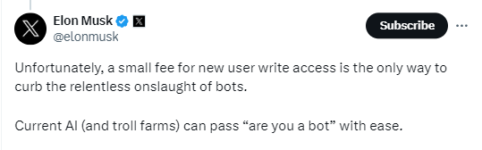 X/Twitter is expanding a policy which forces new users to pay a small fee before they can post. This requirement was tested in New Zealand and the Philippines in recent months.