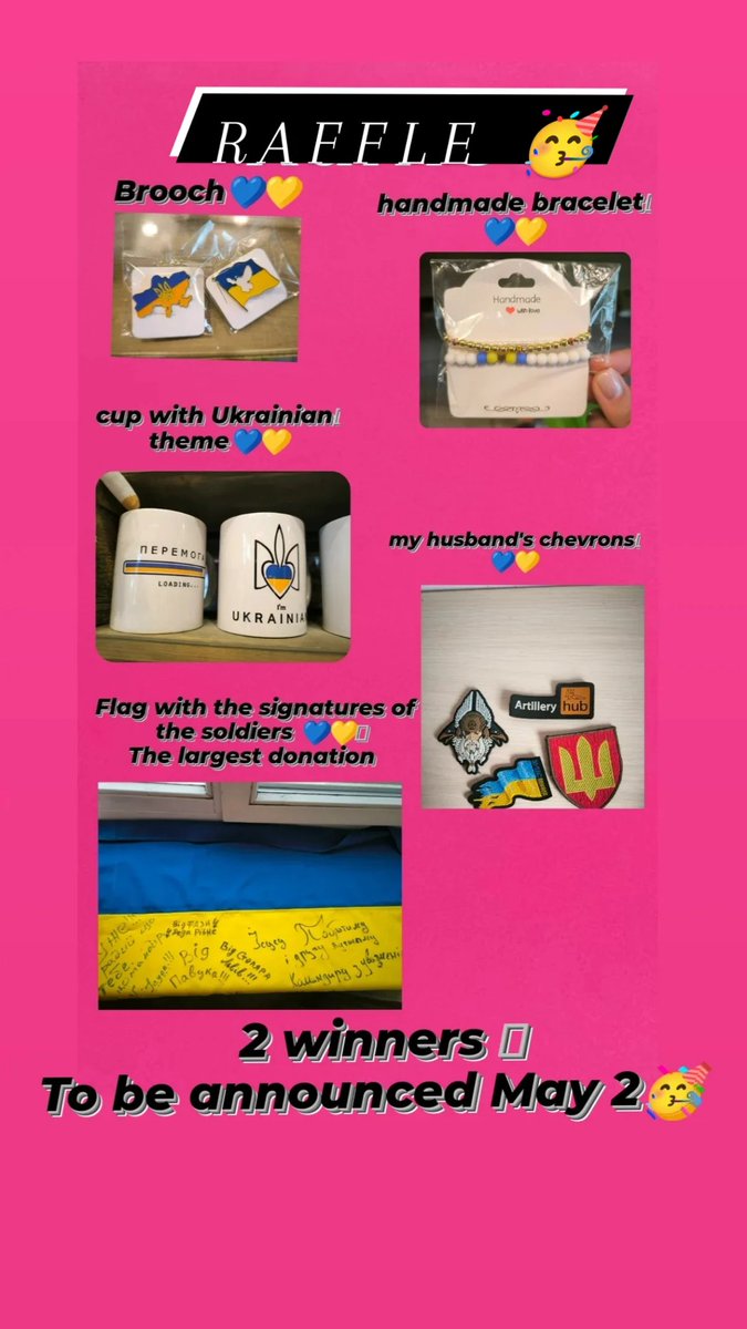 RAFFLE ‼️‼️ Hi friends, my husband has a birthday on May 2 and I decided to do a raffle before his birthday to help raise money to buy a car, he needs it very much. 💛💙 So,I would be grateful to anyone who would participate. 10$ -1 tickets PayPal solomiashchipkova@gmail.com 🇺🇦