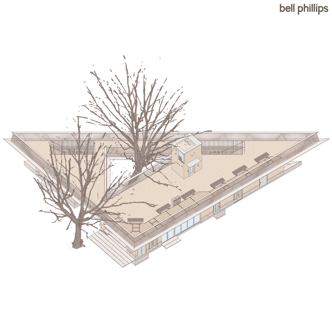 As seen in DETAIL magazine, @BellPhillipsArc's pavilion, The Tree House in Elephant Park, south London, encircles a mature London Plane tree and incorporates a café kiosk, a multi-functional internal space, and a public roof terrace that takes visitors up into the tree canopy!