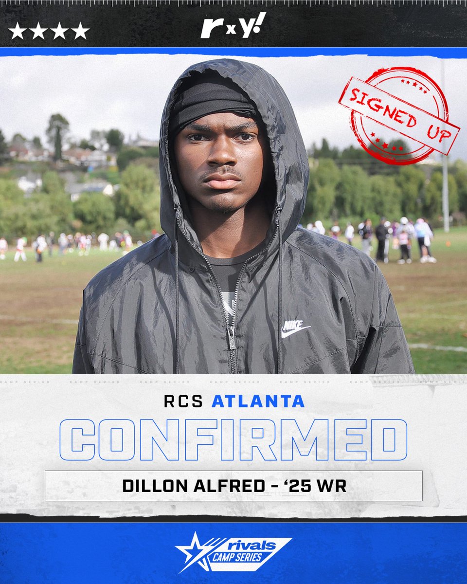 RivalsCamp's tweet photo. 🚨CONFIRMED✍️

4🌟Dillon Alfred is signed up and ready for April 21st🔥💪

@JohnGarcia_Jr | @adamgorney | @adamfriedman | @WilsonFootball | @TeamVKTRY | @ncsa | @Dalfred006 https://t.co/lA8utx5woc