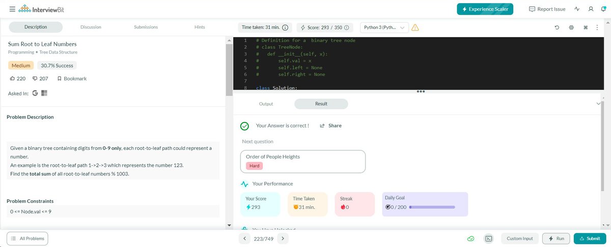 fleetXtoman's tweet photo. Hey there, I've completed #Day105 of the #365DaysofCode Challenge with
@scaler_official
Join Discord: https://t.co/s0UVEzRVO4

Solved Question: "Sum root to leaf numbers"
#scalerdiscord #codewithscaler #365daysofcodescaler #365DaysofCode https://t.co/8gm8SKVQAb
