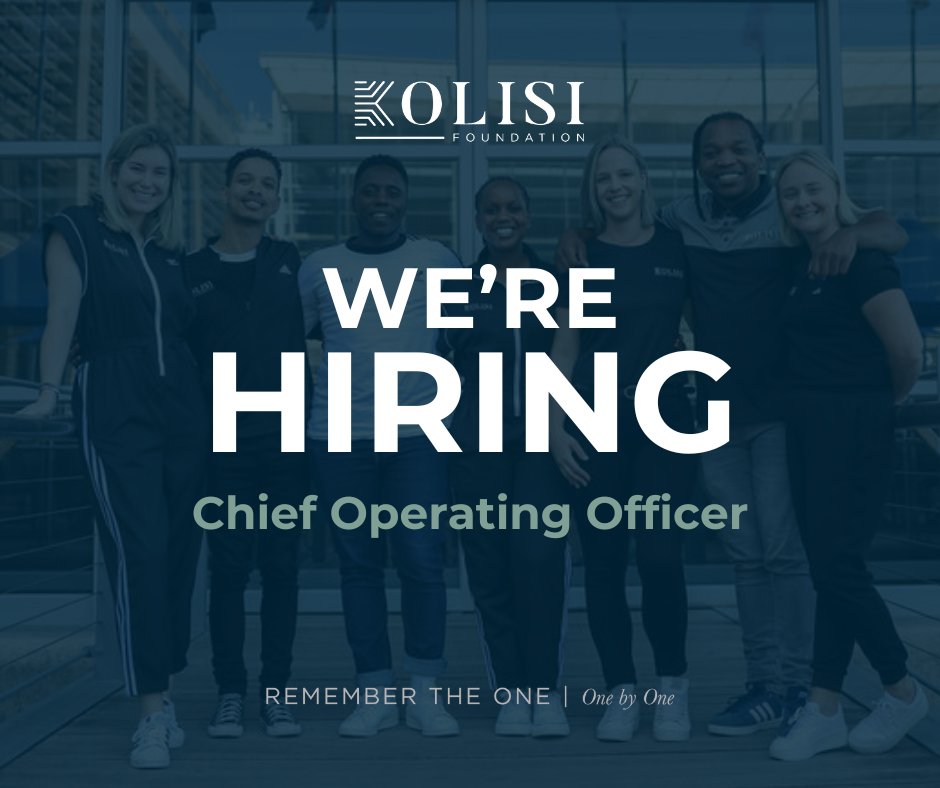We're hiring a Chief Operating Officer at the Kolisi Foundation! Do you have extensive background in strategy, HR, and operations? Help us with our mission to change the stories of inequality in South Africa. Apply now: hashtagnonprofit.org/vacancies/koli… #Hiring #COO #KolisiFoundation
