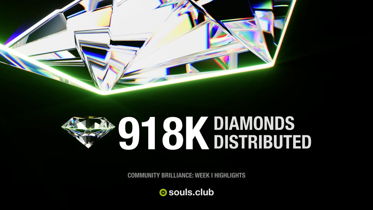 918k Diamonds distributed at the pre-launch💎 100% of the treasures from the 1st distribution has gone to the Souls.club community: Digital Animals holders and @SafeSoul users. Weekly claim is coming! ➡️ Join. Act. Claim.