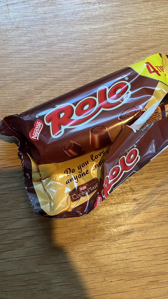 Just found 2 packets of Rolos left over from a workshop in my bag. Not been this delighted in a long time. It’s like finding the last Rolo but 10 x