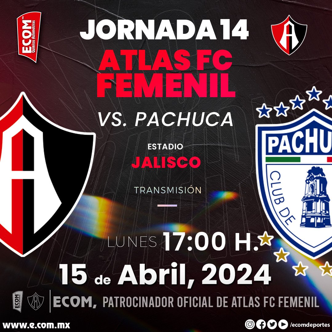 EcomDeportes's tweet photo. Es Hoy, Es Hoy, Es Hoy... Las #Rojinegras vuelven a casa 🏟 al JALISCO 🦊❤🖤
¡NO TE PIERDAS ESTE ENCUENTRO A LAS LAS 17:00H!
🦊 @AtlasFCFemenil vs @TuzasOficial 🦫
ECOM, PATROCINADOS OFICIAL DEL ATLAS FC FEMENIL 
 #LigaBBVAFemenil #FutbolFemenil #NoSeExplicaSeSiente #Atlas https://t.co/KEZPUCSgEs