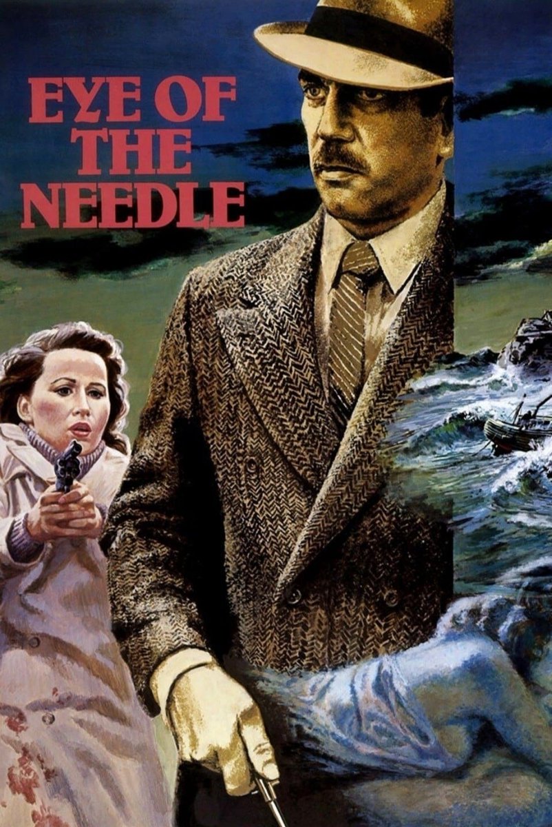 EYE OF THE NEEDLE (1981) Donald Sutherland is a Nazi spy. Washes up on Storm Island, Scotland Finally watched! Known about this film most of my life Mystery. Romance. The Needle's knife! Love the cinematography from Alan Hume. Has an old fashioned feel Enjoyable thriller