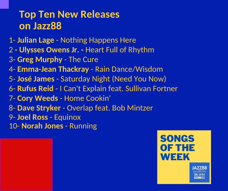 Here is our top 10 of what's new on Jazz88. The beat goes on. Thanks for hanging out with us while we had our spring drive. What new music did you like hearing on Jazz88? jazz88.fm/2024/04/10/vot… #jazz #jazz88fm #localmusic