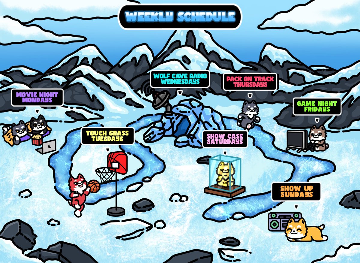 We are rolling out our weekly schedule starting today! Hop in our discord and join the pack so you don't miss out on any action! discord.gg/cUzAvKeDQB