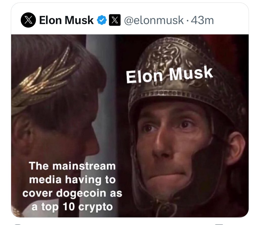 Elon Musk with a 🔥 #Dogecoin meme