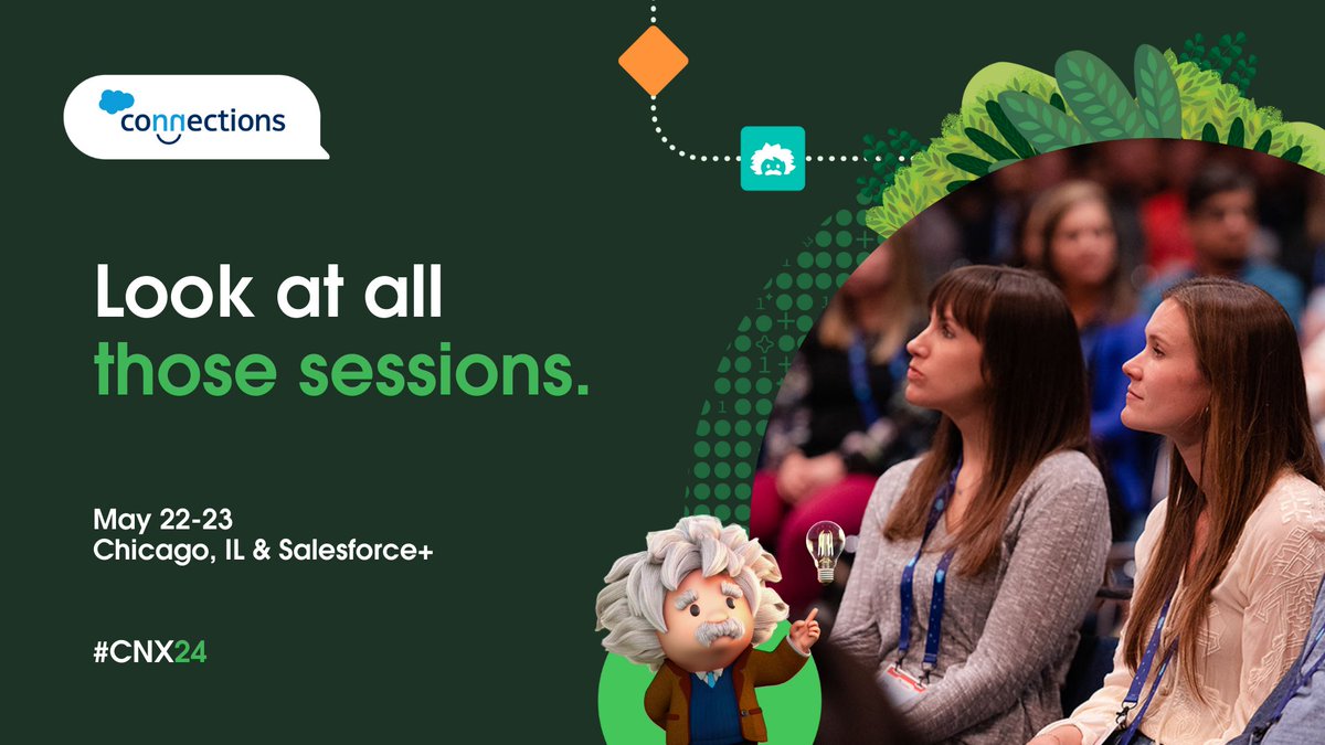 Sessions for Connections have dropped! With so many choices, you may want to start picking your 'must-see' sessions now. Give them a look: sforce.co/3TWpi37