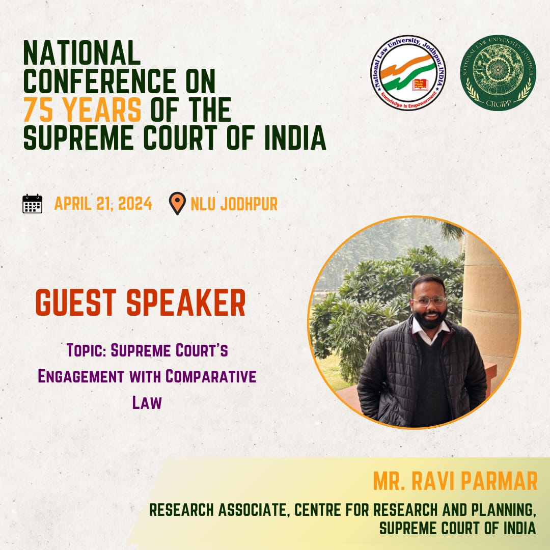 Meet Mr Ravi Parmar, an exceptional legal mind and advocate for justice. Serving as a law clerk and research associate at the Supreme Court of India since July 2023, following his Master of Laws degree from Jindal Global Law School, Mr Parmar brings a wealth of expertise. (1/3)