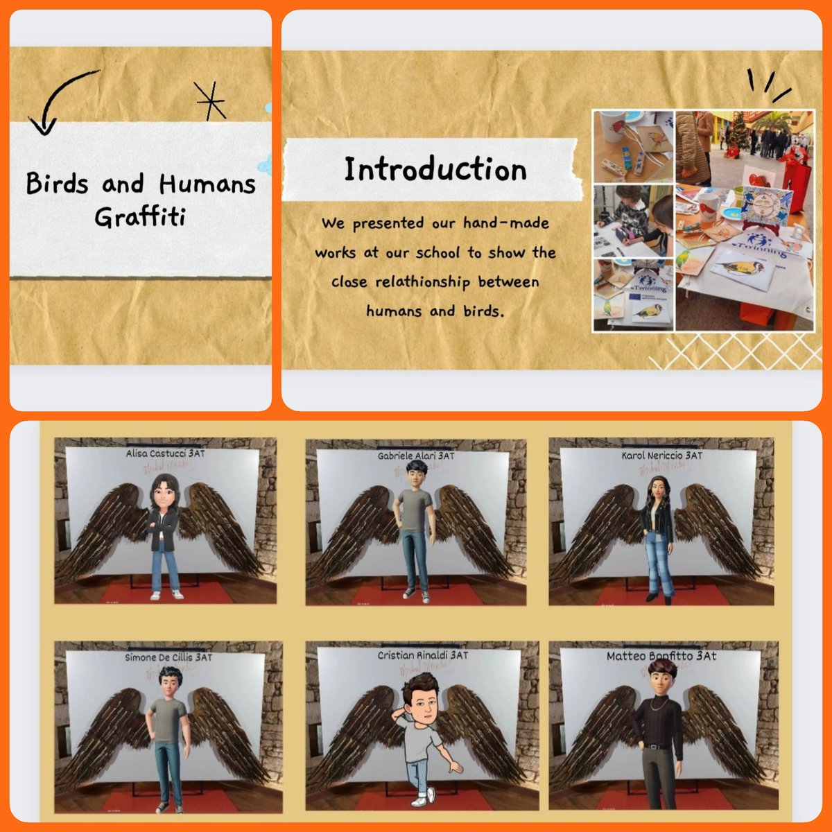 paolaiorio4's tweet photo. An interesting &amp; original presentation by some of my students of III AT  for the #etwinning project "Mediterranean Migratory Scapes: A Bird-Human Relationship "
👉https://t.co/pYIdYAcSv4
#groupactivity #creativeactivity #onlineproject https://t.co/FkwFKMkKYA