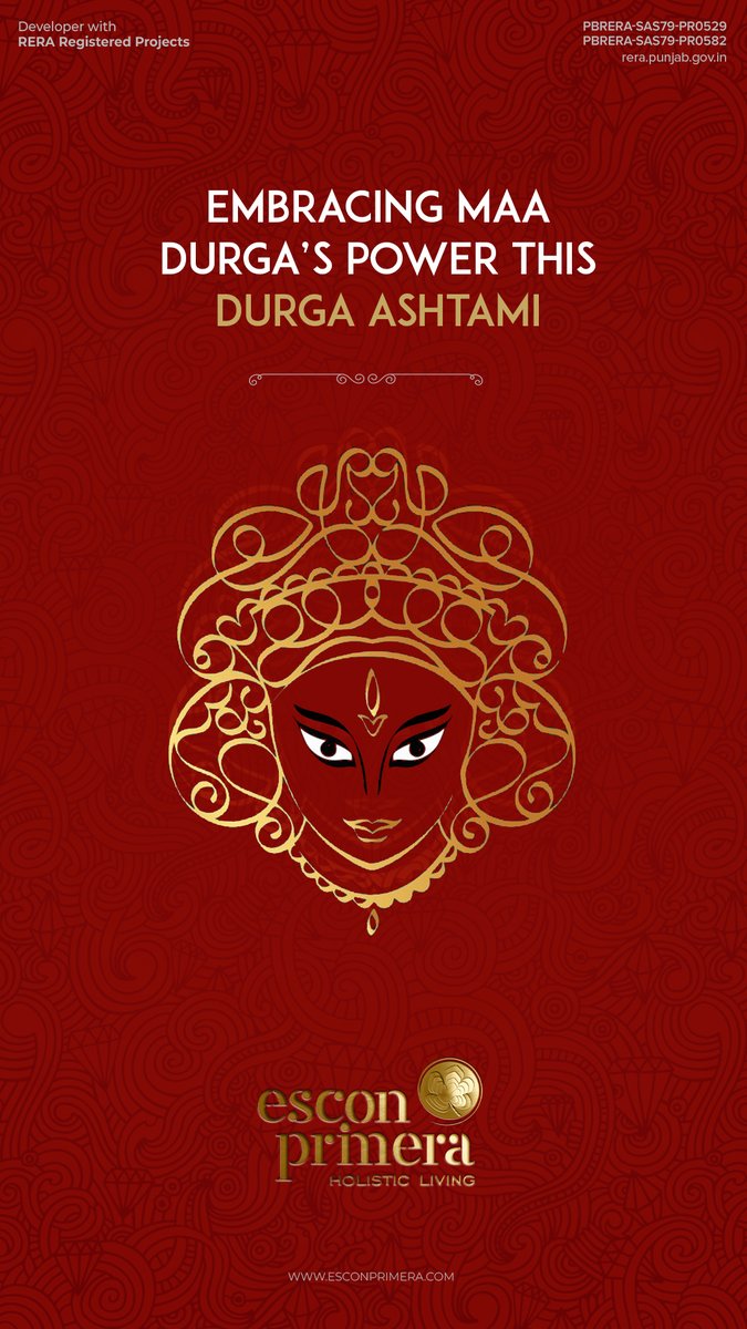 Embracing #MaaDurga's power this #DurgaAshtami!
Book Your Perfect Haven Now -
📞 +91-7696663511
🌏 esconprimera.com
#DivinePresence #NavratriBeginnings #happynavratri #navratri #NavratriBlessings #DivineAbundance #DivineBlessings #ashtami #durgamaa #esconprimera #escon