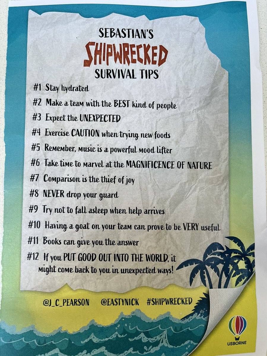 @J_C_Pearson books are always must-reads & Shipwrecked is no exception. We definitely can weather the hardest storms! Can’t wait to buy a finished copy so I can enjoy @EastyNick’s illustrations. Thanks @Usborne @JFeichtlbauer 📖 Coming 4/7/24 for 9+. checkemoutbooks.wordpress.com/2024/04/15/shi…