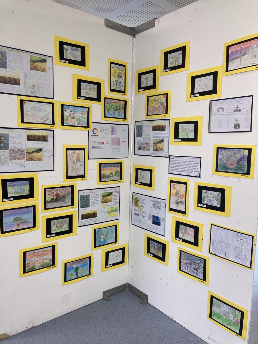 Fantastic displays of work ready for tomorrow’s whole school exhibition #Beauty