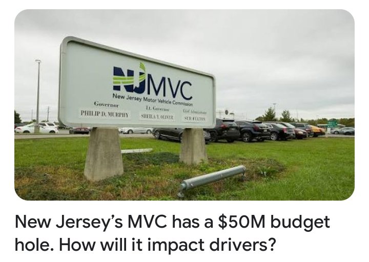 The #NewJersey DMV has a $50 Million Dollar deficit, wonder how badly they are going to screw over drivers trying to recoup this nj.com/news/2024/04/n…