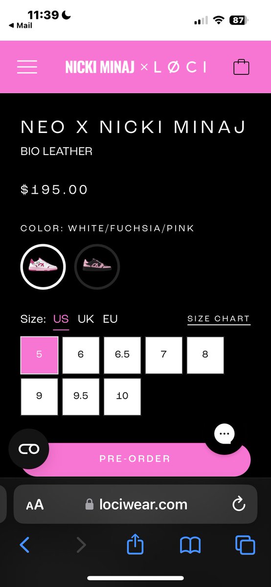 OMG THEY HAVE SIZE 5 AVAILABLE TO PREORDER NOW! THANK YOU @NICKIMINAJ 🫶🏼