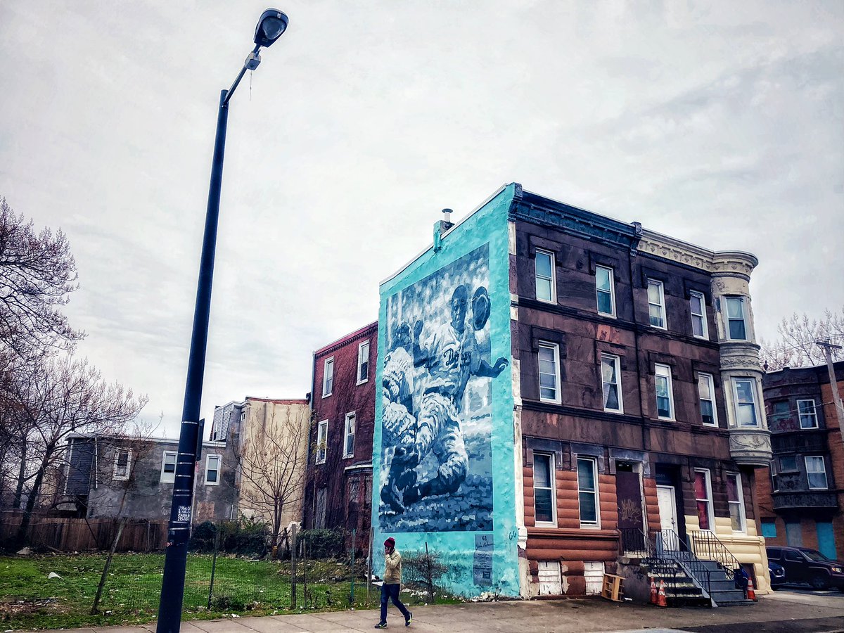 On Assignment / North Broad Street / Philadelphia /#JackieRobinsonDay #streetphotography @muralarts @JackieMuseum /@CBSPhiladelphia / 📷 @storyrd