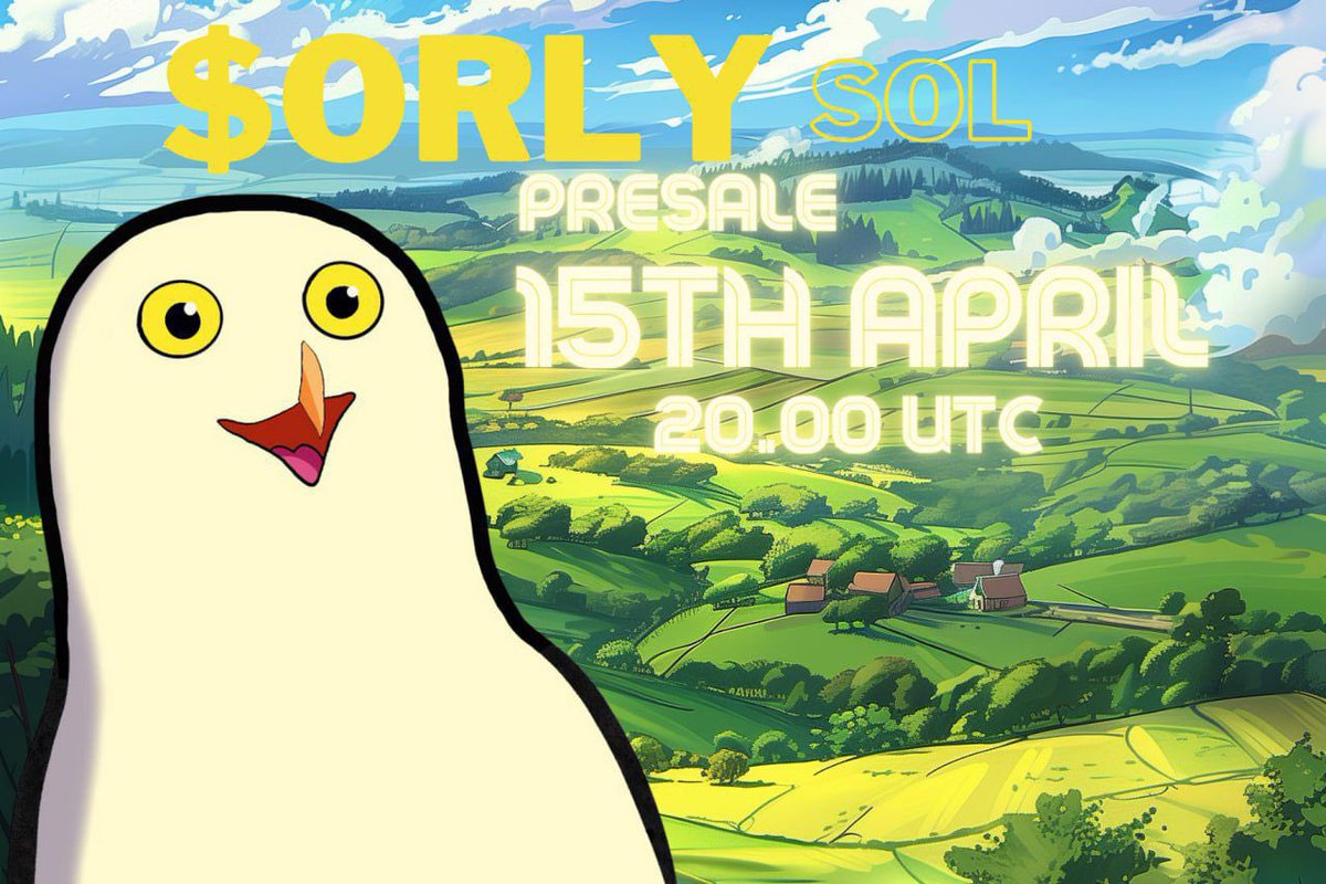 ORly Fairlaunch 8 pm utc NOT a book,cat,dog or frog @orlysolana Epic Narrative,A first mover Based on one of the first memes ever made Hard working based team with huge goals for the project, to make it one of the biggest meme pinksale.finance/solana/launchp… t.me/orlytokencommu…