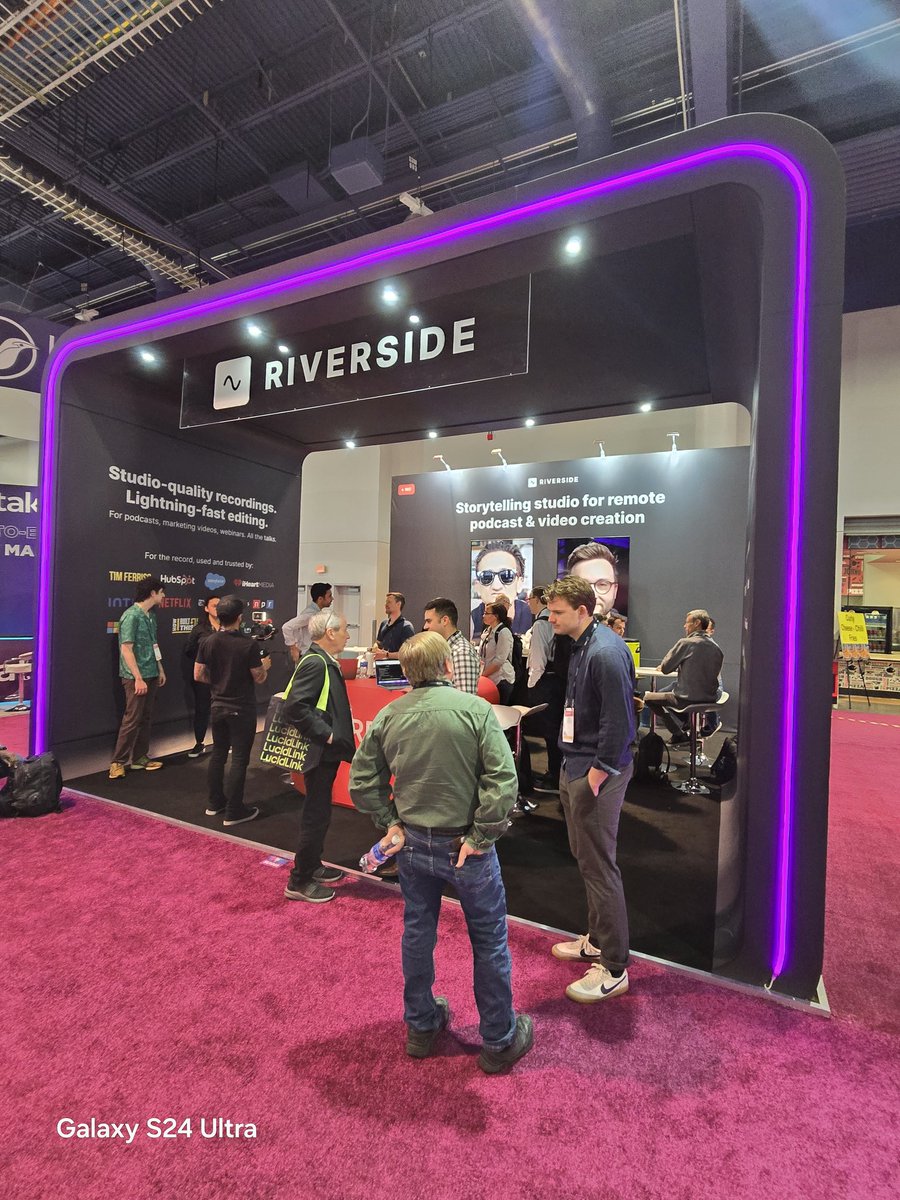 at @NABShow Riverside [Riverside.fm] makes it easy to record remote podcasts and video interviews that look and sound like they were recorded in a million-dollar studio. #podcasts #podcasting #podcast #NABShow #NAB2024