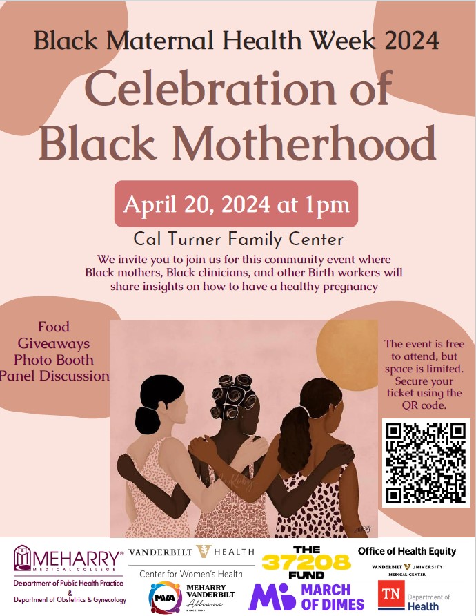 In honor of #BlackMaternalHealthWeek, please join us for a Celebration of Black Motherhood event this Saturday, April 20 from 1-4pm at the Cal Turner Family Center. Register here to reserve your spot: eventbrite.com/e/celebration-…