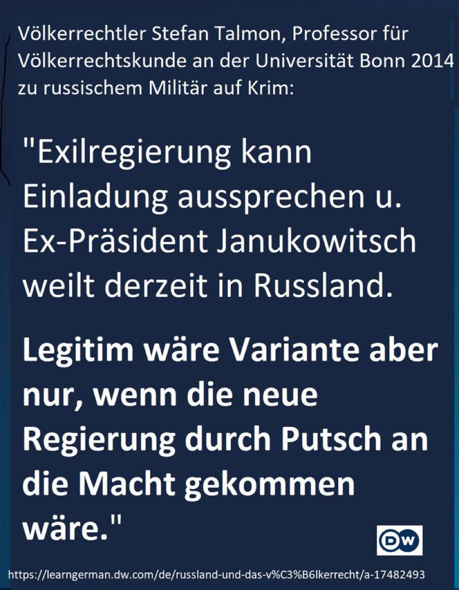 @gans_uwe Ja der Papagei plappert gerade die erste gigantische Lüge des Westens von der 'Annexion der Krim' nach, 

die nach dem US-Angriff auf Ukraine per Putsch 2014 stattfand  ALS DAS ENTSCHEIDENDE EREIGNIS IM UKRAINEKONFLIKT 

mit 8 jährig. Krieg gegen das eigene Volk im Donbass als