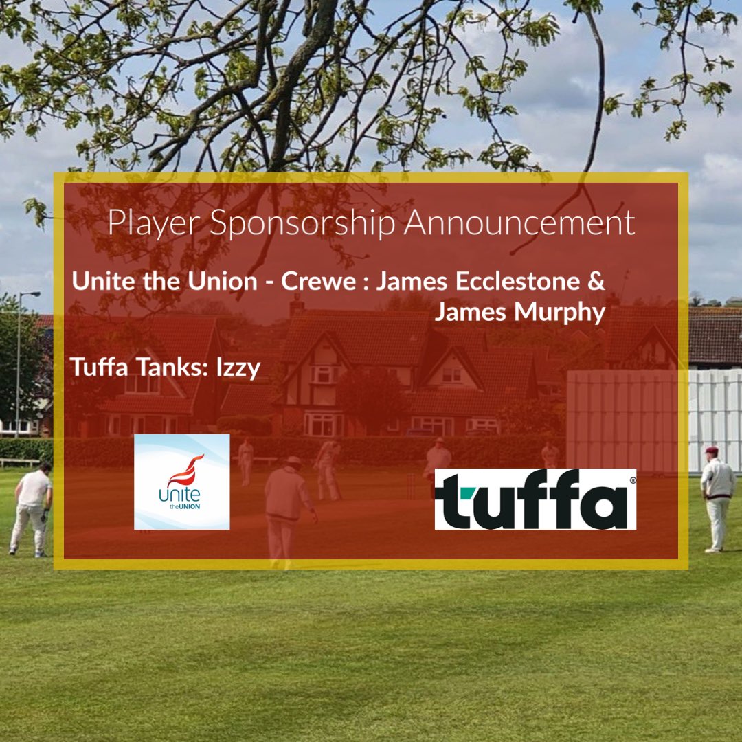 LittleStokeCC's tweet photo. We are delighted to announce the first player sponsorships of the season! Thanks to @unitetheunion &amp; @TuffaTanks !

BRAND NEW this season, we are offering a Player Sponsorship package. £100, including your company on our website along with regular promotion on our social media! https://t.co/LtWnaayf3Z