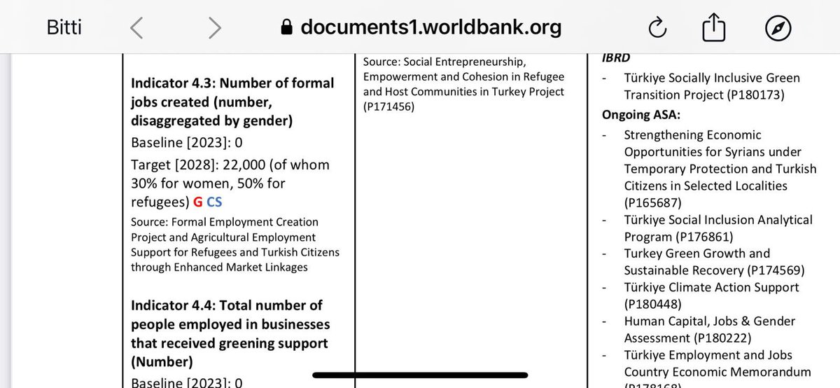 İşte Dünya Bankası’nın verdiği krediler ile oluşturulacak istihdamın yüzde 50’sinin mültecilere ayrılacağı ile ilgili düzenlemenin yapıldığı 37. sayfa. @zaferpartisi