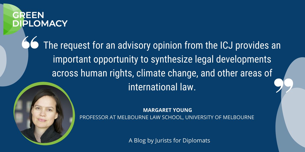 🌍🏛️ In her article, Margaret Young explores the pivotal role of human rights law in climate obligations. Discover the interconnections of human rights and environmental policy ahead of the ICJ's historic advisory opinion. 👉greendiplomacy.org/article/the-ro…