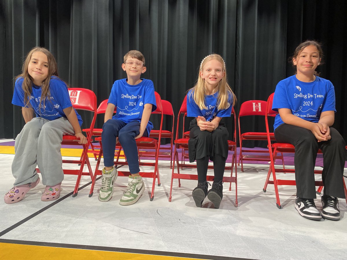 AtkinsonElem's tweet photo. A big "Cougar Congratulations" is in order for our ATK Spelling Bee Team! They brought home the second place trophy from the district competition. Well done, Pepper, Keira, Pierce, Pryor, Alice, Emma, Ms. Coggins, &amp; Mrs. Luther -- we're so proud of your hard work!

#WeAreATK🐾 https://t.co/EVG7EWuags