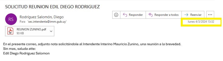 Quiero creer que ante las abundantes lluvias que estamos viviendo, el intendente interino de Montevideo tomó los recaudos necesarios para evitar males mayores. Hace un mes y medio enviamos solicitud. Aún seguimos esperando respuesta. 👇🏼