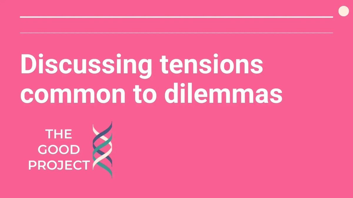 FREE PROFESSIONAL DEVELOPMENT SESSION 'Discussing Tensions Common to Dilemmas: Professional Development Session' explores common tensions found in dilemmas, drawing on work from Project Zero's C4 project as well as Rush Kidder's ethical paradigms. buff.ly/44gjtkz