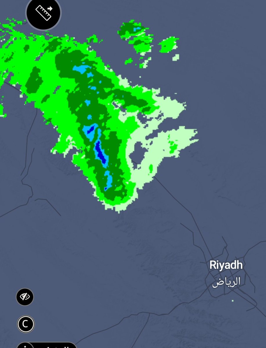 سحب ممطره حول ثادق و القصب و وسدير شمال غرب منطقة #الرياض