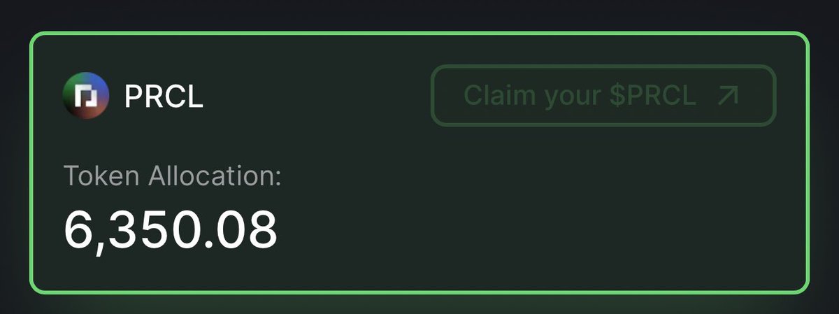 $PRCL Allocation Checker is now live!!!

Check here - app.parcl.co/points

$3 - $5 listing please.