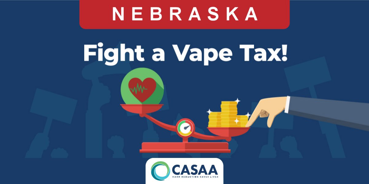 📢NEBRASKA CALL TO ACTION📢 ⚠️URGENT UPDATE⚠️ LB 388, a 20% vape tax, is listed as passed (2nd reading), but there is a 3rd reading and final vote before this leaves the legislature. We expect this vote to happen on Thursday, April 18! TAKE ACTION NOW: casaa.org/call-to-action…