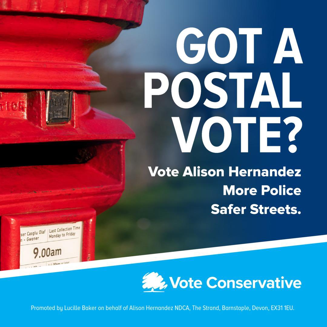 They’ll be landing on your doorsteps from this week and into next if you live in Devon, Cornwall & the Isles of Scilly #VoteForAlison #VoteConservative #MorePolice #SaferStreets #LessCrime