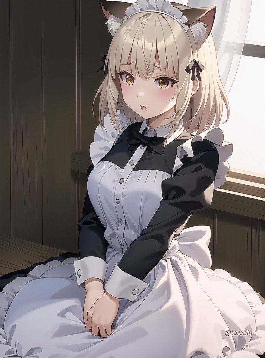 torebin's tweet image. メイドキャットちゃん！
4月は忙しいから猫の手も借りたいにゃぁ〜

Maid Kitty!
April is a busy month. We need a kitty to help us out.

AI+加筆🖌️
AI + Retouching 🖌️
#AIイラスト
#AIart