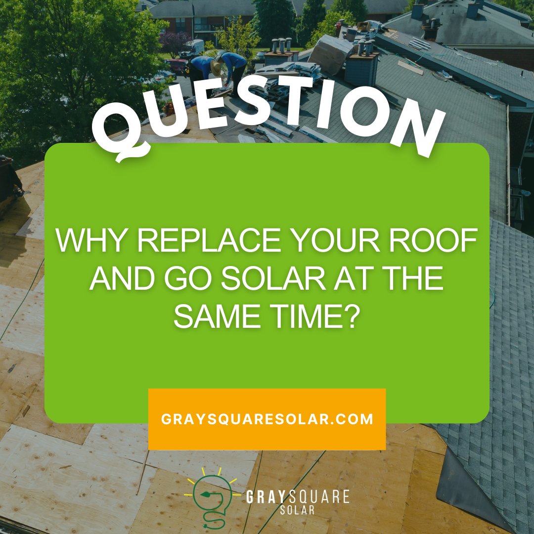 GraySquareSolar's tweet photo. Replacing your roof and installing solar panels simultaneously can streamline costs and enhance efficiency. Take advantage of our package deals for roof replacement and solar installation under one convenient payment plan, with special discounts! https://t.co/NH3UVS2cdy
