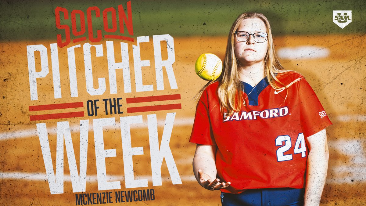 The Mac Attack was back this weekend 🫡 Congrats to @mckenzie040403 on being named the SoCon Pitcher of the Week! #AllForSAMford