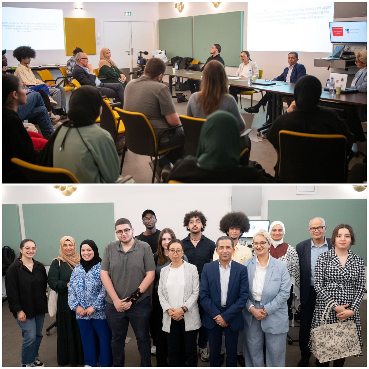 Ghazi GHERAIRI (@ghazigherairi) on Twitter photo Excellents échanges avec les étudiants de l'<a href="/UnivParisSaclay/">Université Paris-Saclay</a> et le Pr Federica Nicolo autour des vicissitudes de la protection du patrimoine des pays arabes.
Belle initiative d'<a href="/al_woujoud/">Al Woujoud</a>.
#Patrimoine_mondial
#Culture
#UNESCO
#لتراثنا_معنى Excellents échanges avec les étudiants de l'<a href="/UnivParisSaclay/">Université Paris-Saclay</a> et le Pr Federica Nicolo autour des vicissitudes de la protection du patrimoine des pays arabes.
Belle initiative d'<a href="/al_woujoud/">Al Woujoud</a>.
#Patrimoine_mondial
#Culture
#UNESCO
#لتراثنا_معنى