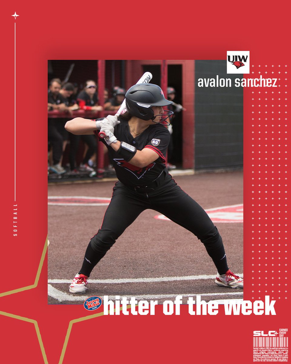 PRISTINE PLATE PRODUCTION She produced seven hits this weekend, including a three-run home run and reached the plate three times 🔥 Congratulations to your @jerseymikes SLC Hitter of the Week, UIW's Avalon Sanchez! #EarnedEveryDay