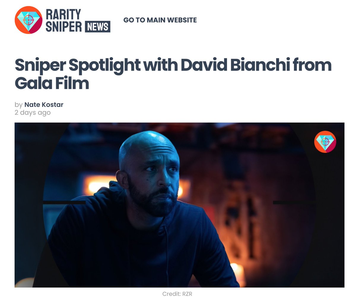 THANK YOU @RaritySniperNFT for the spotlight! @RZRseries @GoGalaFilms #RZRseries 👀⬇️Enjoy a solid look into my life and process! raritysniper.com/news/sniper-sp…