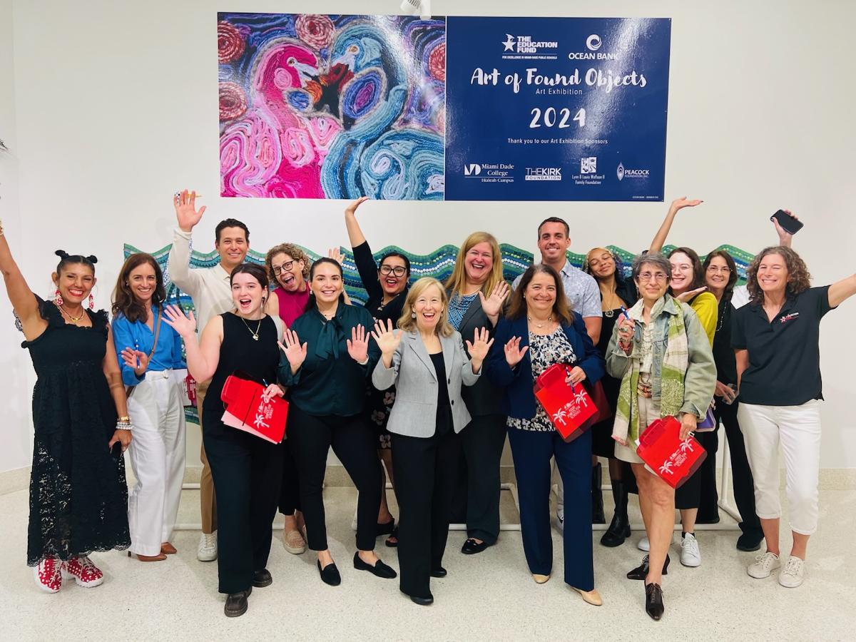 Make sure to catch the Art of Found Objects exhibit at the Hialeah Campus of Miami Dade College. 🎨🏆Our judges (this group) have chosen the winners. You've got until April 19 to see the exhibit, so don't miss out! 🗓️👀 #artoffoundobjects #educationfundmiami #oceanbankcenter