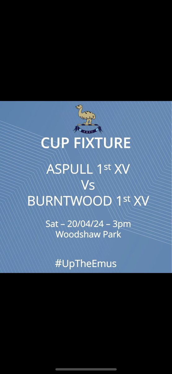 Details of our next round fixture in the papa johns national cup….. Let’s have the terrace full for this one 💙