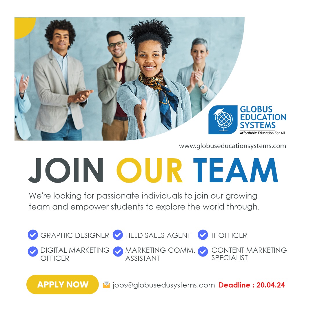 Ready to Launch Your Dream Career?

We have exciting opportunities in various departments, including Digital Marketing , Content Marketing,and Graphic Design.

➡️  Learn more & apply now:  globuseducationsystems.com/careers/

#GlobusEducation #GlobusEduSystems #Careers #Education #JobOpening